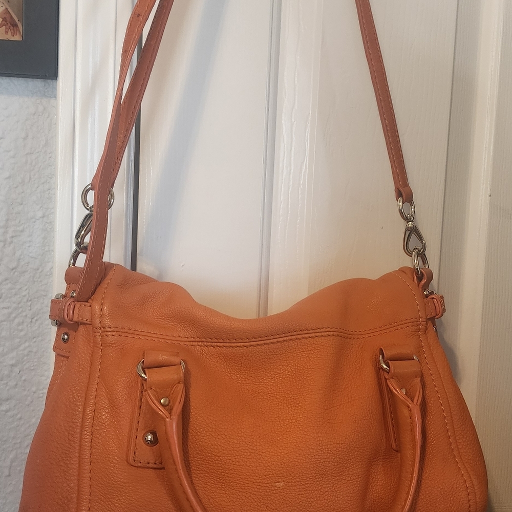Kate Spade Cobble Hill Small Leslie Convertible Bag GUC Pumpkin Orange - Picture 13 of 16
